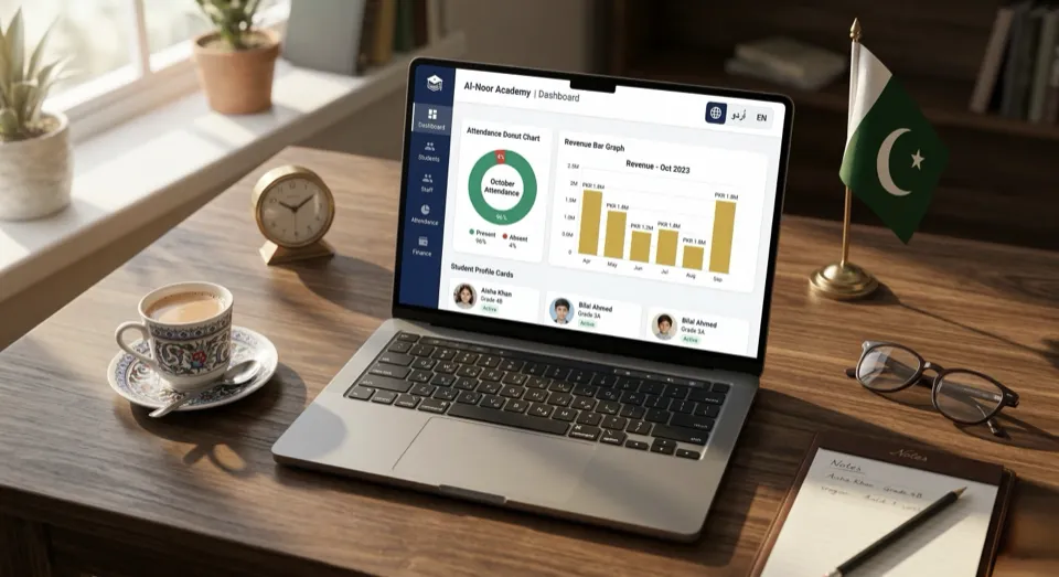 PakEducate school management dashboard for Quetta